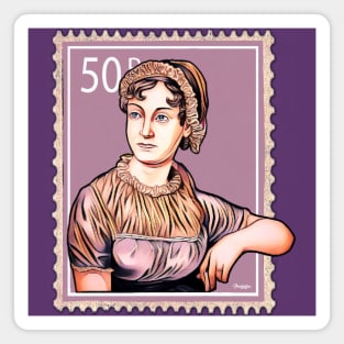 Jane Austen Postage Stamp Magnet